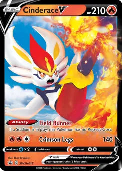 SWSH Black Star Promos Cinderace V Pokémon card